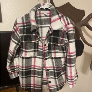 Falls Creek Pink and Black Plaid Shirt